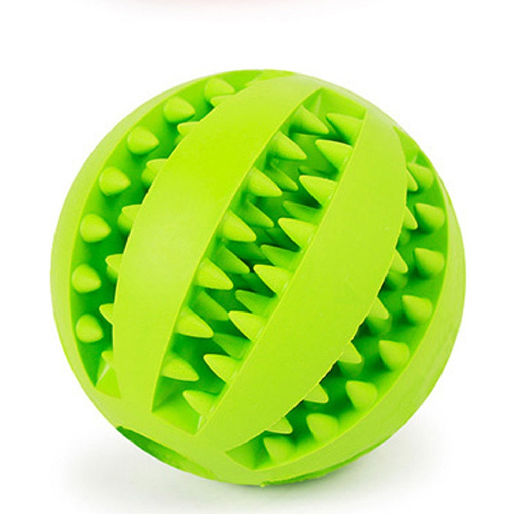 Durable Rubber Dog Ball Toys for Puppies and Large Dogs - Funny and Interactive Pet Toys for Tooth Cleaning and Snack Dispensing