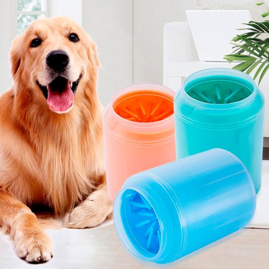 PawBuddy: Portable Dog Paw Cleaner Cup with Soft Silicone Combs - Keep Your Dog's Paws Clean and Comfortable!