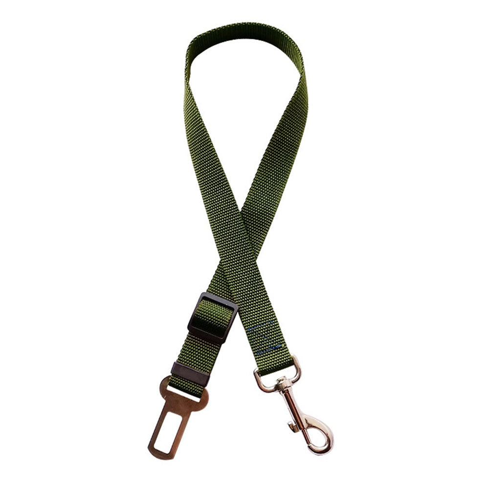 Secure and Adjustable Two-in-One Dog Harness Collar: Pet Accessories for Safe Travels - Includes Pet Car Seat Belt Lead Leash for Backseat Safety
