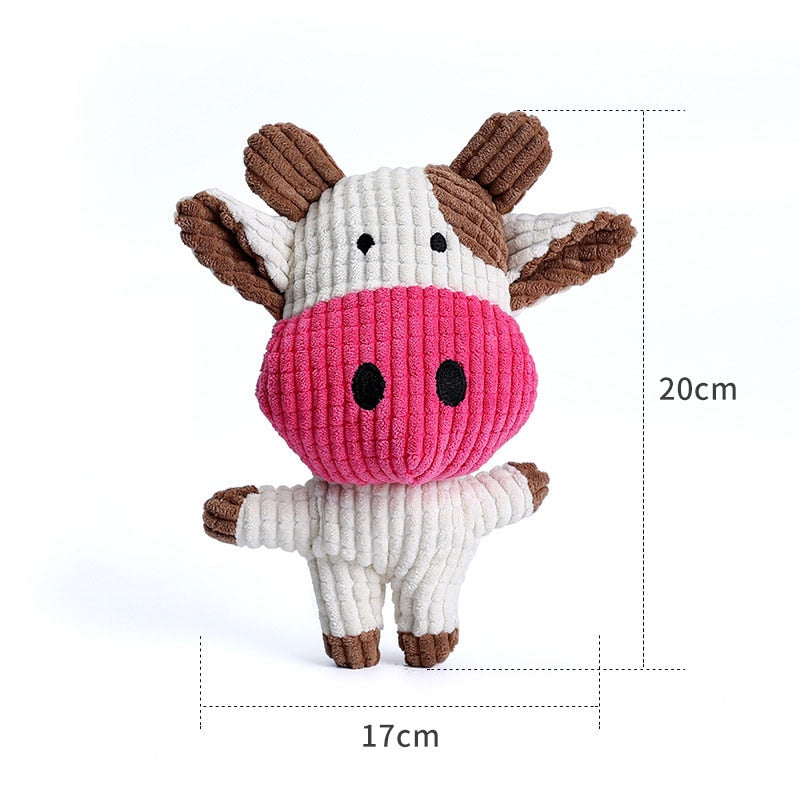 Plush Donkey Dog Toy: Fun Corduroy Chew Toy with Squeaker - Ideal for Dogs, Puppies, and Pet Training