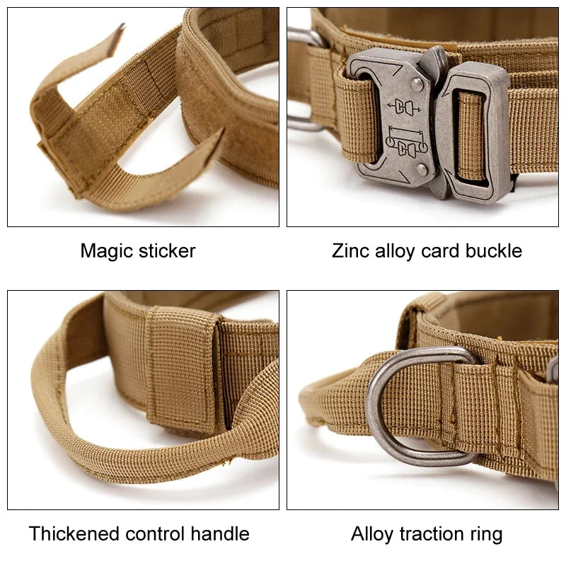 Tactical Control Dog Collar: Durable Military-Grade Collar for Medium to Large Breeds