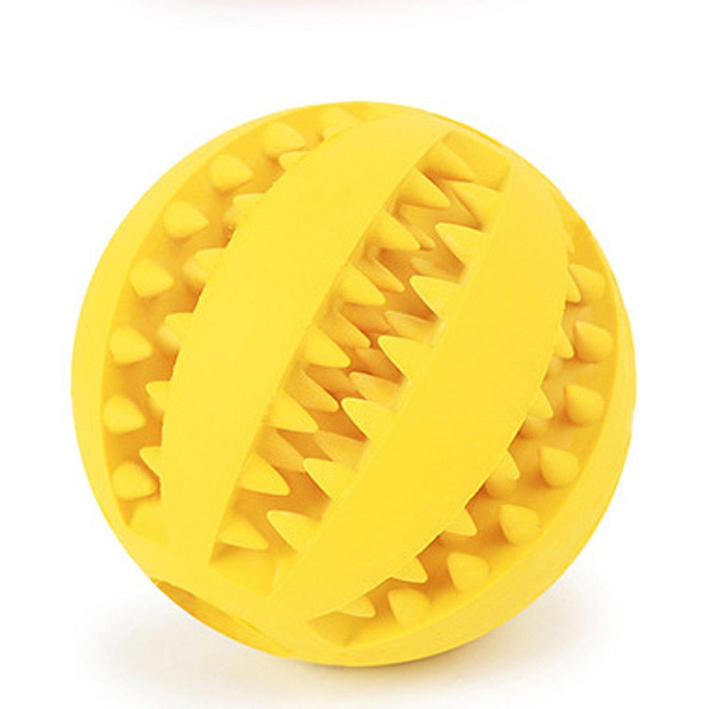Durable Rubber Dog Ball Toys for Puppies and Large Dogs - Funny and Interactive Pet Toys for Tooth Cleaning and Snack Dispensing