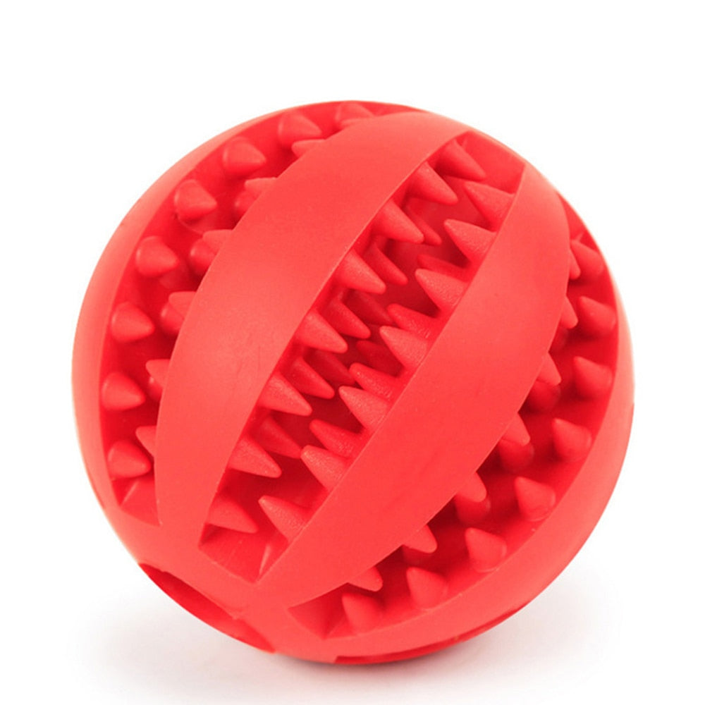 Durable Rubber Dog Ball Toys for Puppies and Large Dogs - Funny and Interactive Pet Toys for Tooth Cleaning and Snack Dispensing