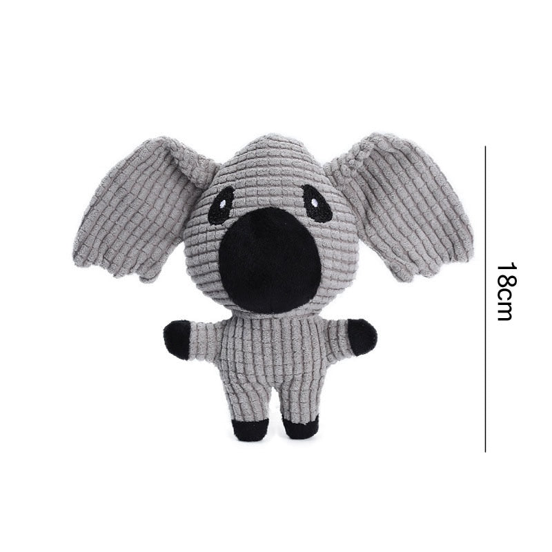 Plush Donkey Dog Toy: Fun Corduroy Chew Toy with Squeaker - Ideal for Dogs, Puppies, and Pet Training