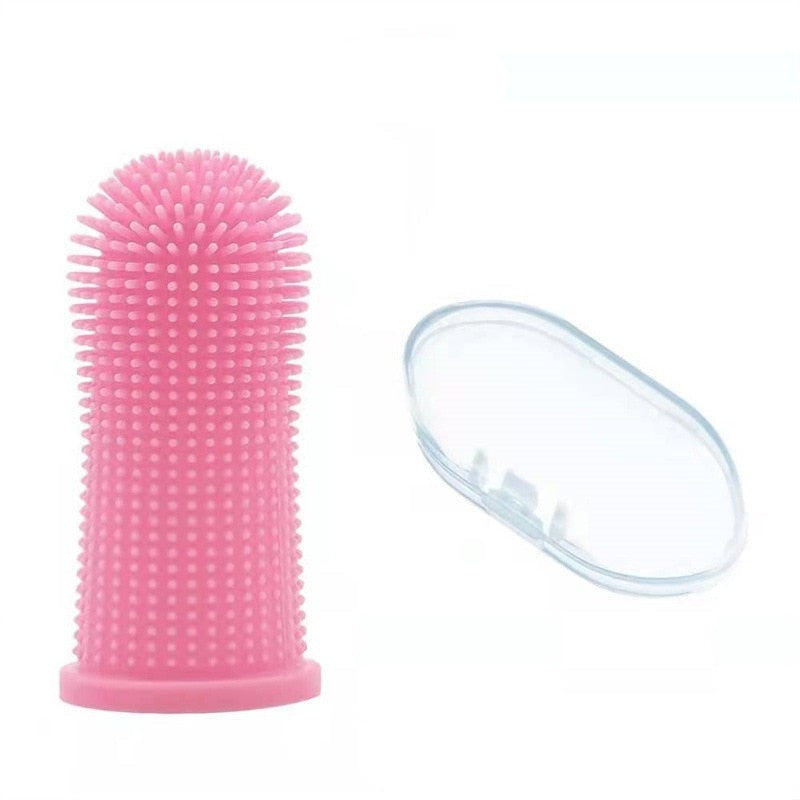 PetSmile: Non-Toxic Silicone Toothbrush for Effective Cleaning of Pet Dog and Cat Mouth - Eliminate Dirt and Odor Safely