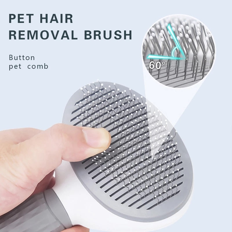 Pet Comb: Stainless Steel Needle Comb for Gentle Hair Removal and Skin Care - Effective Floating Hair Cleaning for Dogs and Cats