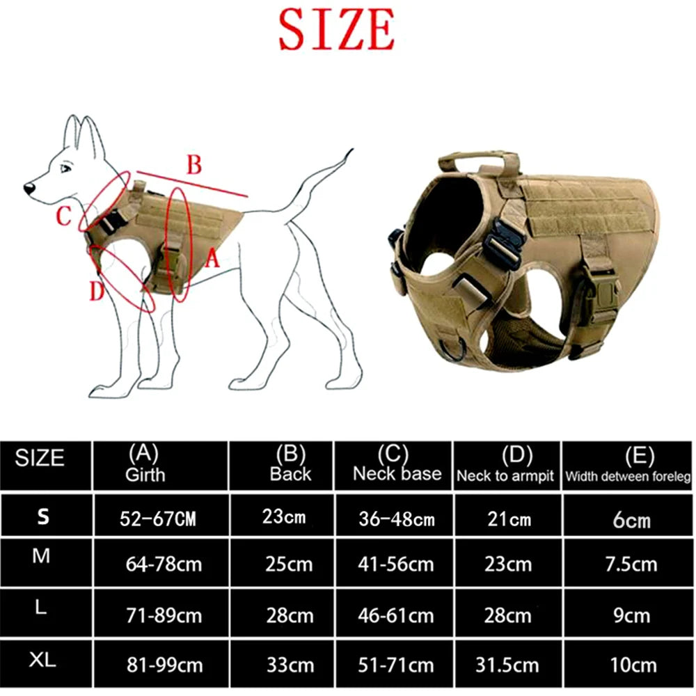 EliteK9 Guardian Tactical Dog Harness: Premium Training Vest and Leash Set for All Breeds