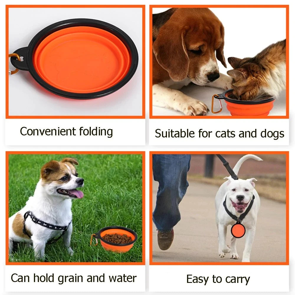 Portable Collapsible Dog Bowl: Silicone Travel Water & Food Dish