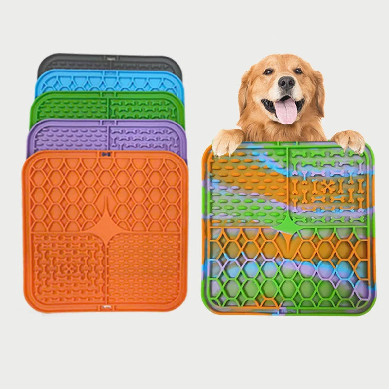 Snack Haven: Silicone Pet Lick Mat & Slow Feeder