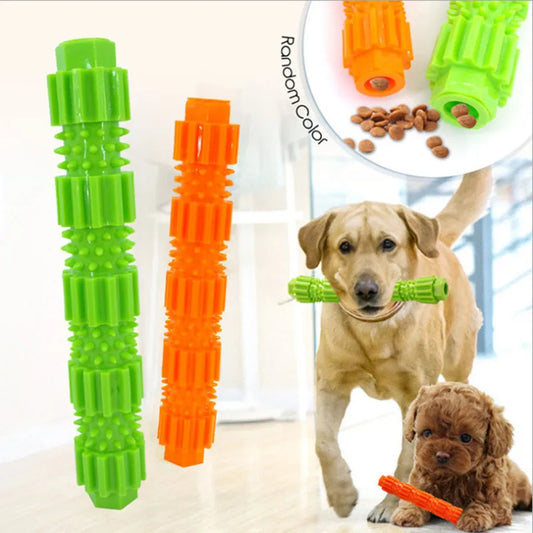 Chewable Treat Dispensing Dog Toy: For Aggressive Chewers, Teeth Cleaning & Squeaking