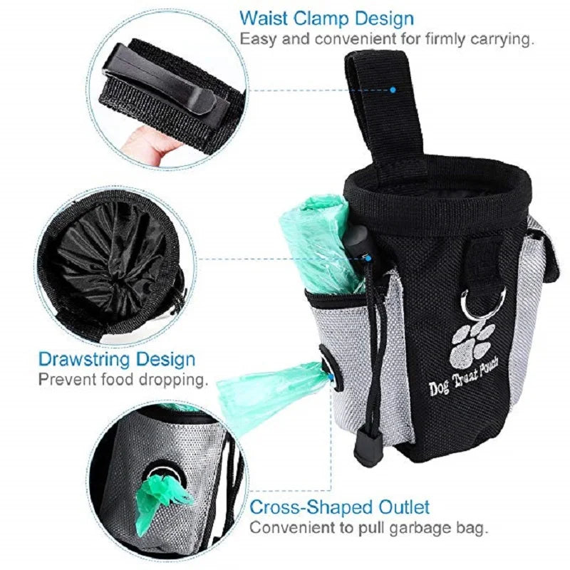 Outdoor Dog Treat Pouch: Portable Training Bag with Large Capacity
