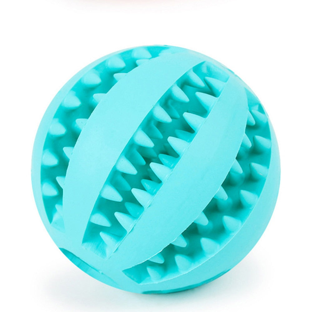 Durable Rubber Dog Ball Toys for Puppies and Large Dogs - Funny and Interactive Pet Toys for Tooth Cleaning and Snack Dispensing