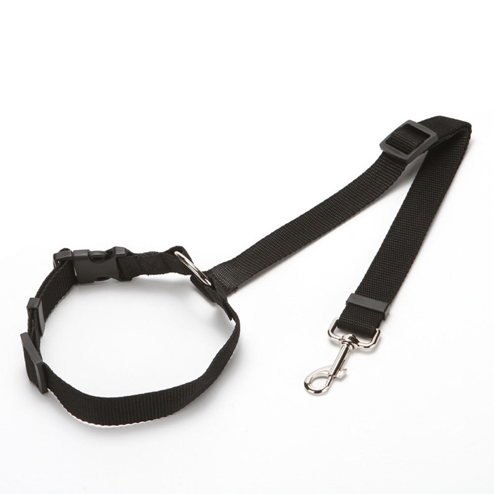 Secure and Adjustable Two-in-One Dog Harness Collar: Pet Accessories for Safe Travels - Includes Pet Car Seat Belt Lead Leash for Backseat Safety