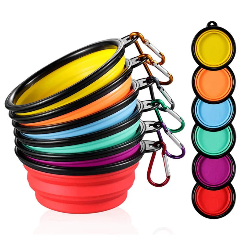 Portable Collapsible Dog Bowl: Silicone Travel Water & Food Dish