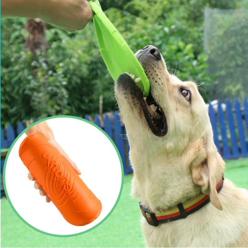 SkyPup: Eco-Friendly Silicone Flying Disk Toy for Interactive Dog Training and Anti-Chew Fun