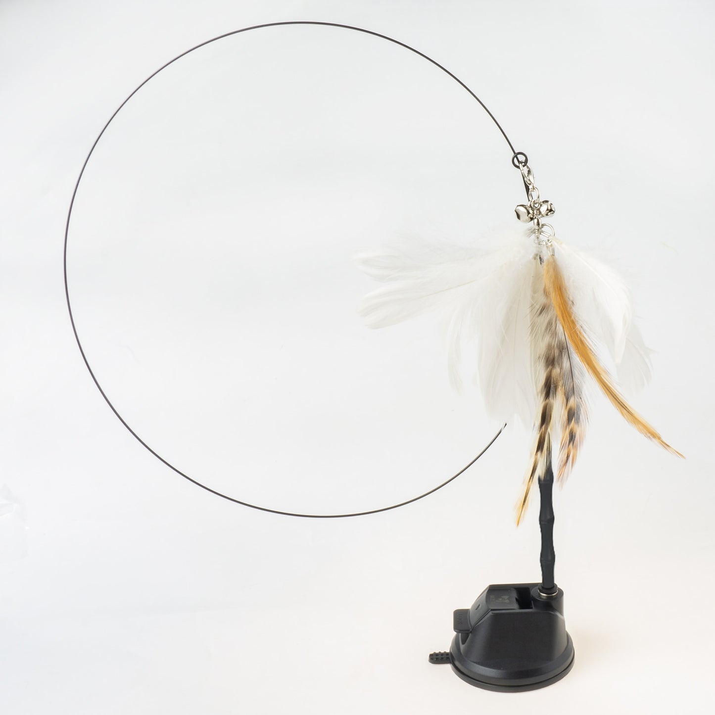 Hands-Free Bird/Feather Cat Wand with Bell: Powerful Suction Cup Interactive Toys for Cats and Kittens - Promote Hunting Instincts and Provide Exercise