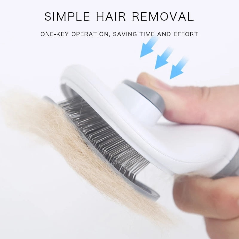 Pet Comb: Stainless Steel Needle Comb for Gentle Hair Removal and Skin Care - Effective Floating Hair Cleaning for Dogs and Cats
