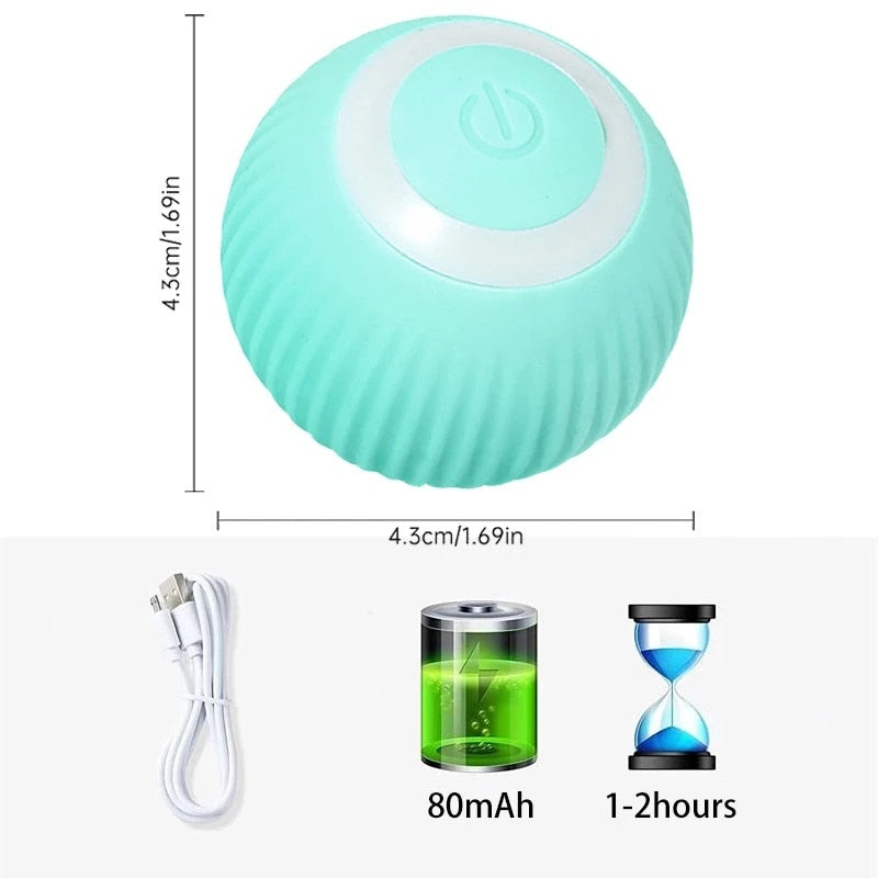 Roll-n-Play: Electric Auto Rolling Smart Ball Toy for Pet Interactive Indoor & Outdoor Play