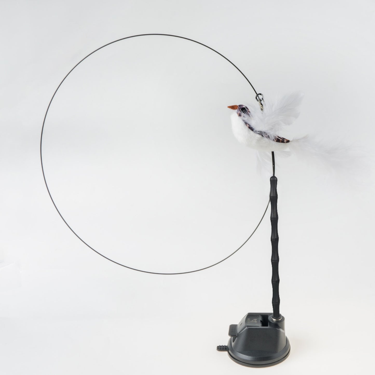 Hands-Free Bird/Feather Cat Wand with Bell: Powerful Suction Cup Interactive Toys for Cats and Kittens - Promote Hunting Instincts and Provide Exercise