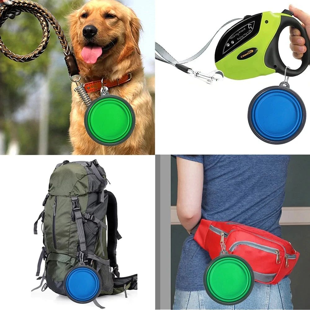 Portable Collapsible Dog Bowl: Silicone Travel Water & Food Dish