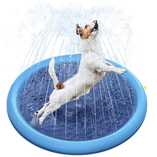 AquaPaws: Pet Sprinkler Pad Play Cooling Mat - Inflatable Water Spray Pad for Dogs to Beat the Summer Heat