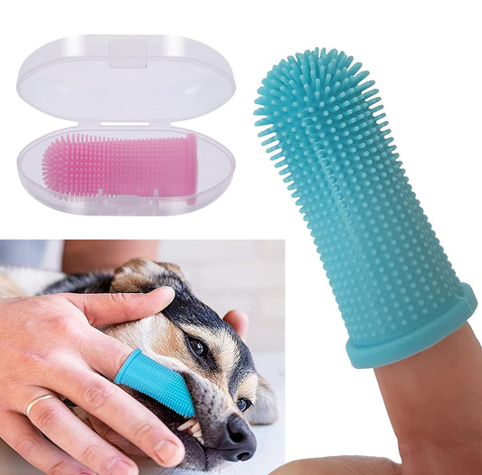 PetSmile: Non-Toxic Silicone Toothbrush for Effective Cleaning of Pet Dog and Cat Mouth - Eliminate Dirt and Odor Safely
