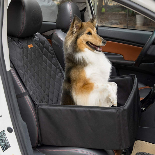 2-in-1 Pet Dog Car Seat Cover: Waterproof Cat Basket & Car Hammock for Dogs in the Car - Protect, Transport, and Keep Your Car Clean