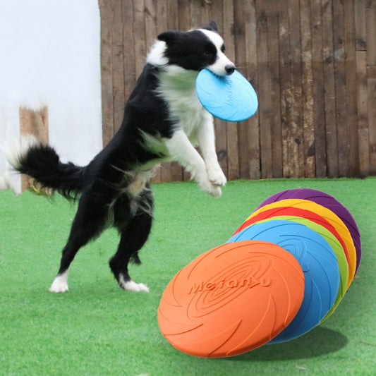 SkyPup: Eco-Friendly Silicone Flying Disk Toy for Interactive Dog Training and Anti-Chew Fun