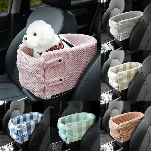 TravelSafe: Portable Pet Dog Car Seat with Central Control and Nonslip Design - Safe and Comfortable Carriers for Small Dogs and Cats During Travel